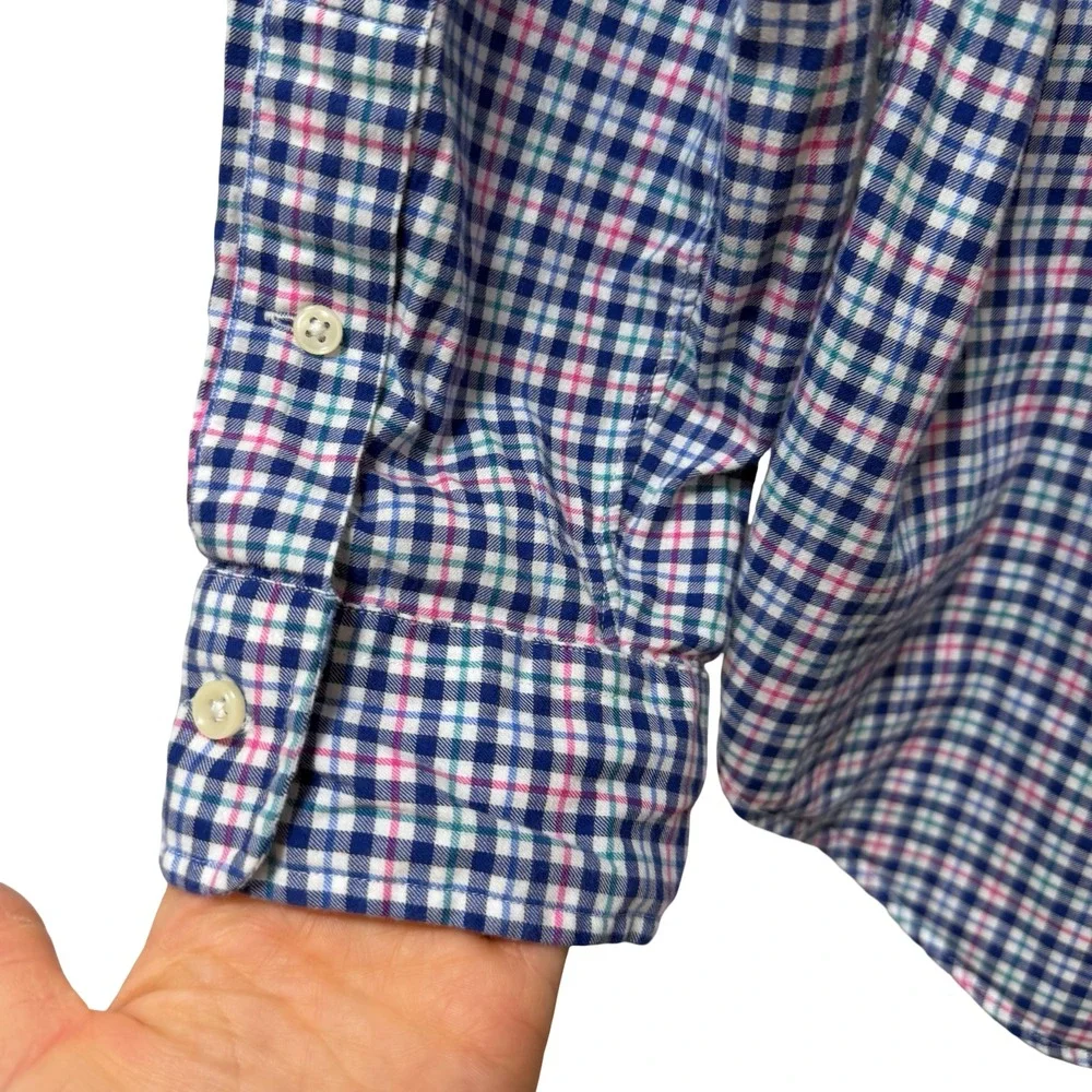 Ralph Lauren Mens Plaid Long Sleeve Button Up Shirt Size XL Preppy Church Office